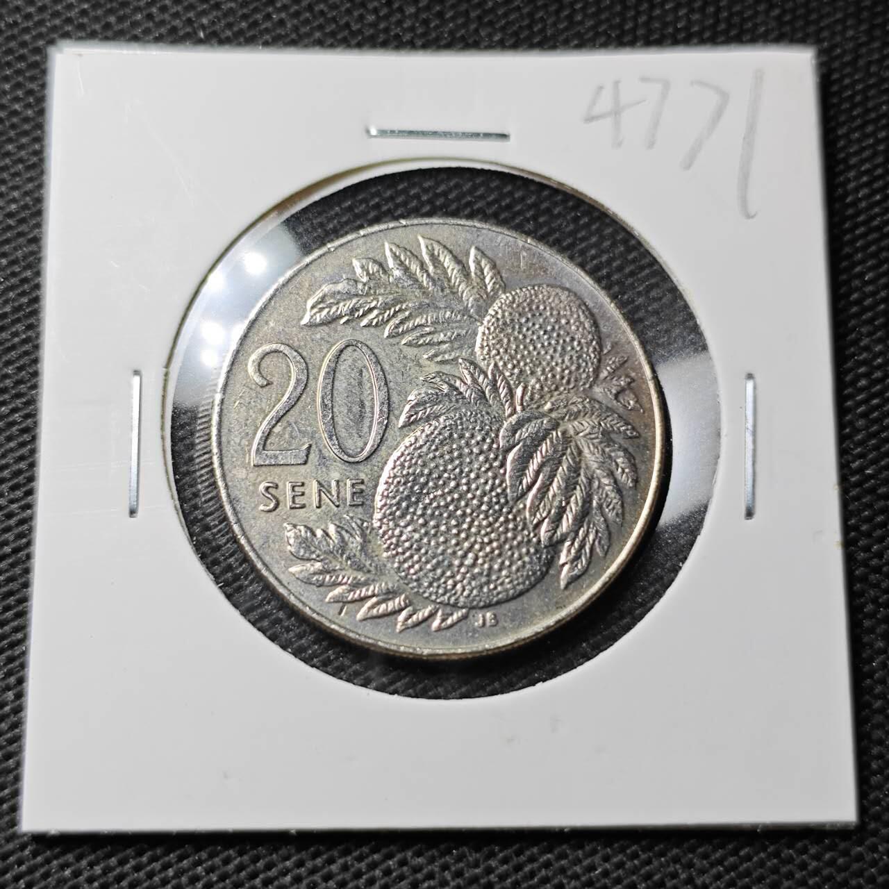 KK钱币收藏小铺 第347场 2月预留时间 周末发货 1996萨摩亚20分