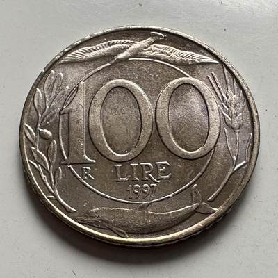 🌹外币初藏🌹🐯2025年第105场 周二无佣金特价场 - 意大利1997年100里拉