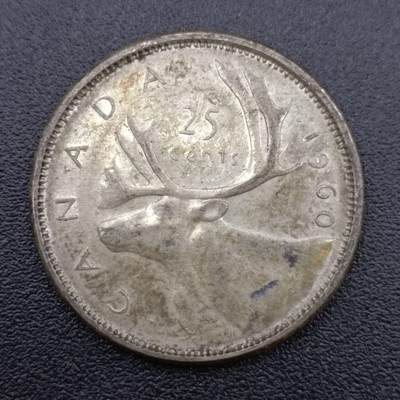 【淘币小摊】限时拍第七百五十二拍  小银币场 满百包邮可预留两周  周一统一发货  - 加拿大1960年伊丽莎白二世25分银币