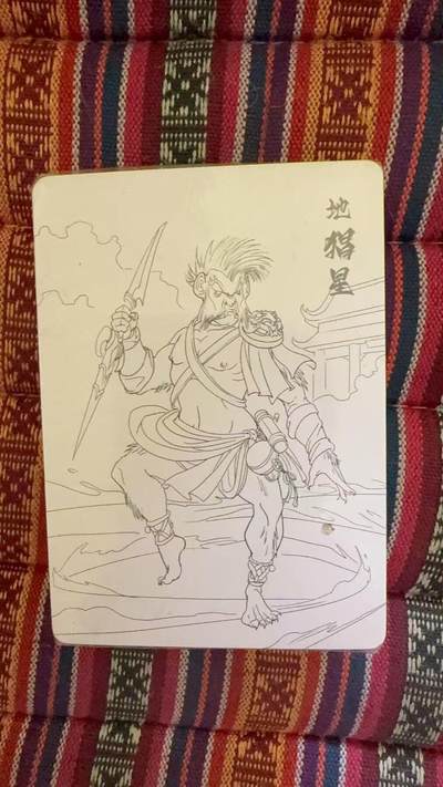 光影卡牌第23期，各家亲签，各家套卡，持续收拍品 - 百里魔神水浒第二弹线稿