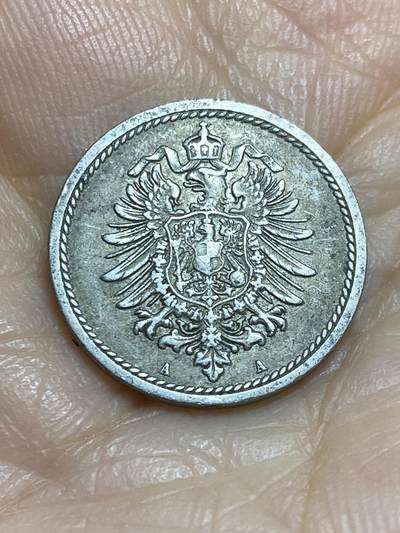 2025年第九十五场(总第一百二十一场）外国好品散币(免佣金) - 好品–德意志帝国1889年5芬尼(威廉一世时期，A标，柏林造，关门年)