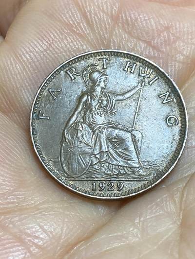 2025年第九十五场(总第一百二十一场）外国好品散币(免佣金) - 英国🇬🇧1929年1法新(乔治五世第三版)