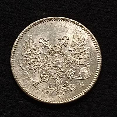 【全场包邮】纯粹捡漏拍462场 - 俄占芬兰1917年内战版无冠双头鹰25盆尼银币