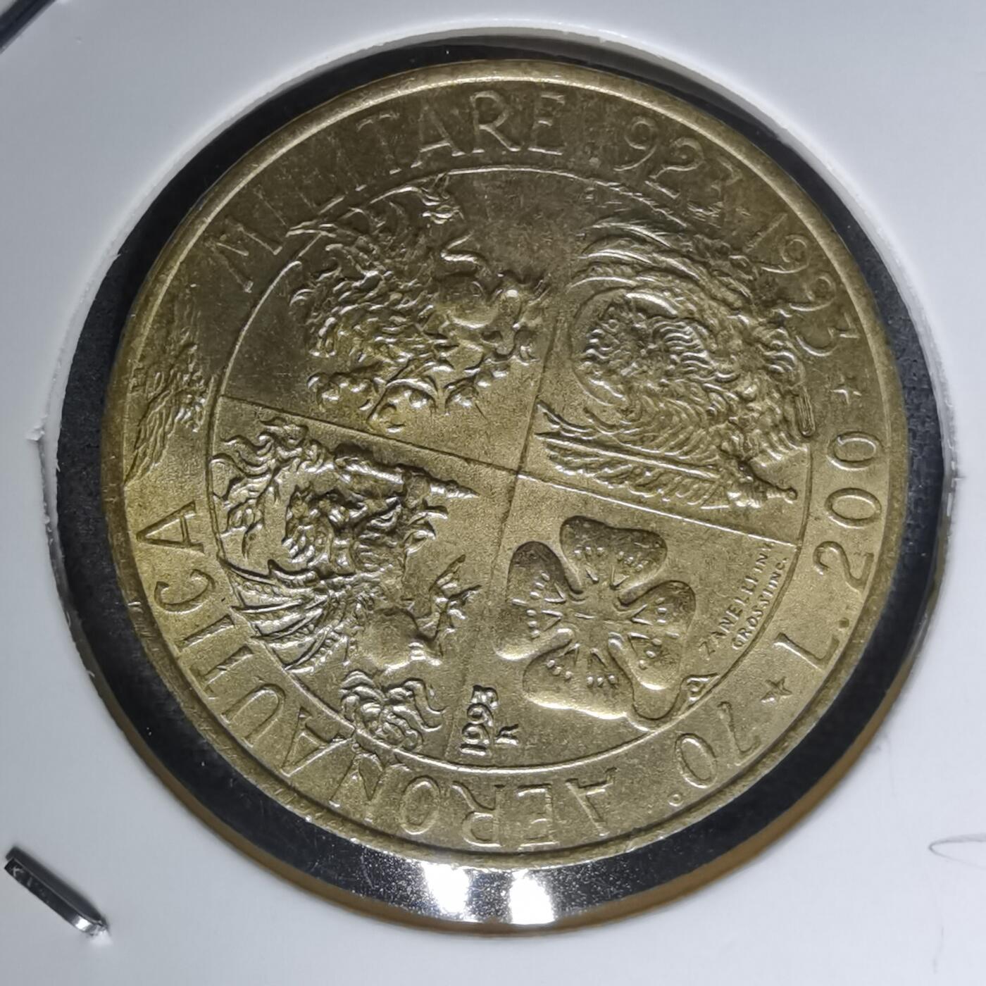 沼泽如烟--第848场 意大利1993年200里拉纪念币