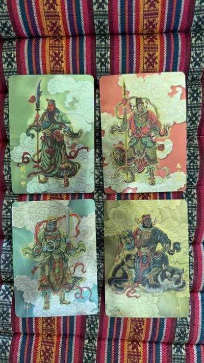 光影卡牌第23期，各家亲签，各家套卡，持续收拍品 - 飞将水浒特卡四大元帅粗闪