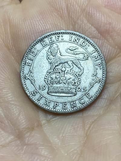 2025年第九十五场(总第一百二十一场）外国好品散币(免佣金) - 英国🇬🇧1925年6便士银币(乔治五世第二版关门年，500银)