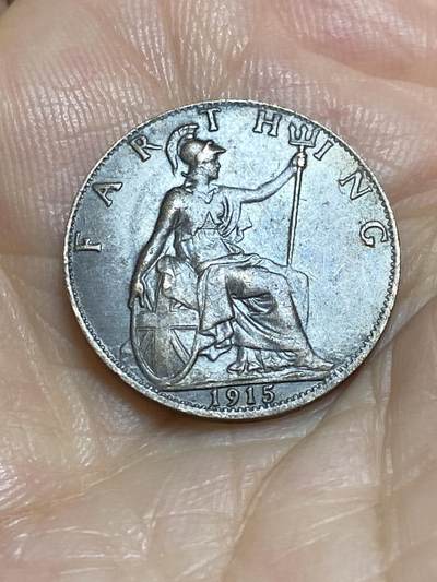2025年第九十五场(总第一百二十一场）外国好品散币(免佣金) - 英国🇬🇧1915年1法新(乔治五世第一版)