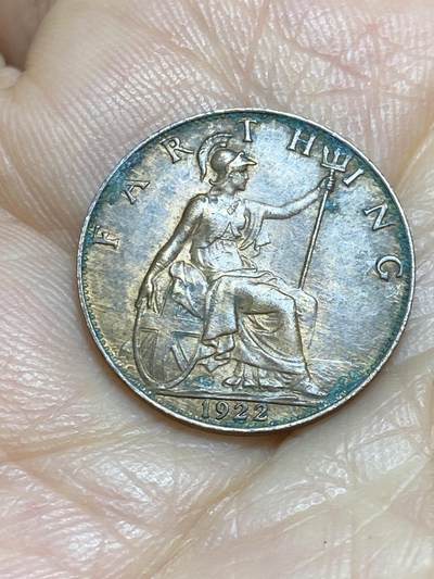 2025年第九十五场(总第一百二十一场）外国好品散币(免佣金) - 英国1922年1法新(乔治五世第二版)