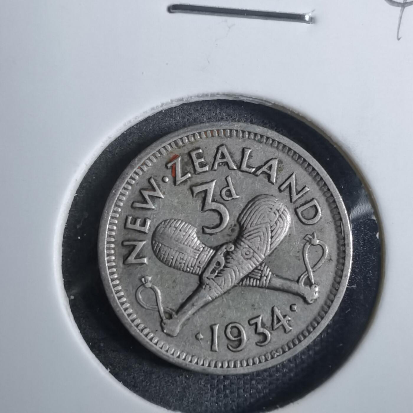 沼泽如烟--第848场 新西兰1934年3便士银币