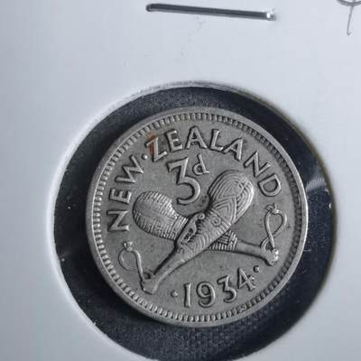 沼泽如烟--第848场 - 新西兰1934年3便士银币