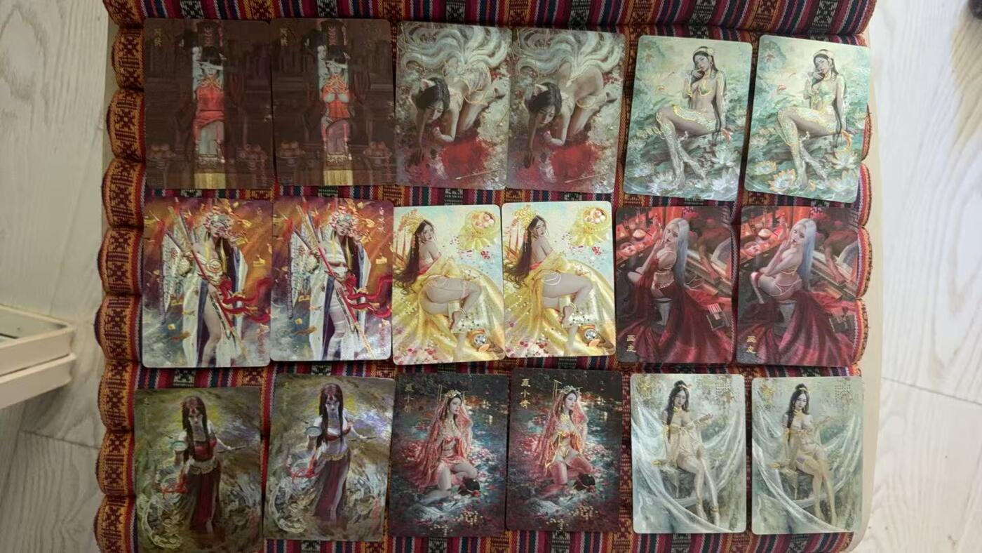 光影卡牌第23期，各家亲签，各家套卡，持续收拍品 妖姬传冷烫粗闪28个人物56张
