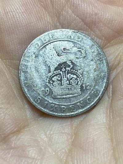 2025年第九十五场(总第一百二十一场）外国好品散币(免佣金) - 英国🇬🇧1912年6便士银币(乔治五世第一版，925银)
