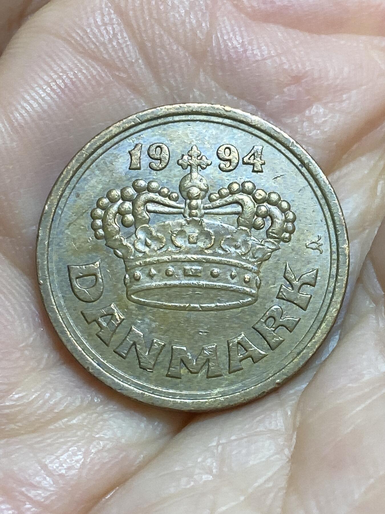 2025年第九十五场(总第一百二十一场）外国好品散币(免佣金) 丹麦🇩🇰1994年50欧尔(玛格丽特二世时期，LG; JP; A版)
