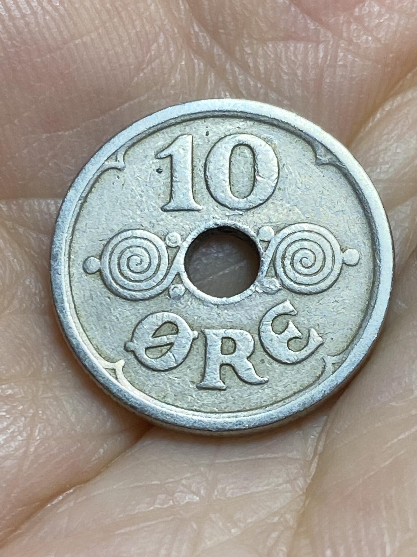 2025年第九十五场(总第一百二十一场）外国好品散币(免佣金) 较少见–丹麦🇩🇰1925年10欧尔(克里斯蒂安十世第四版，HCN; GJ版，仅发行3年)