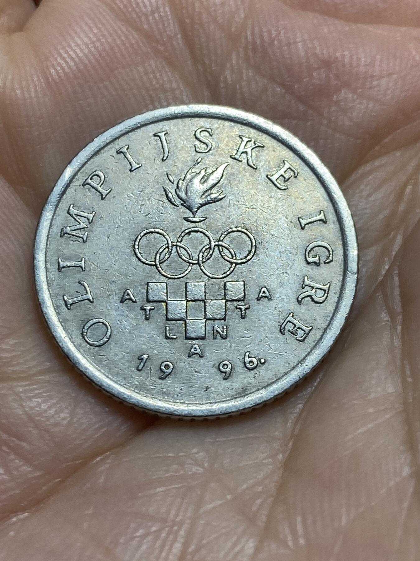 2025年第九十五场(总第一百二十一场）外国好品散币(免佣金) 克罗地亚🇭🇷1996单年份1库纳(1996亚特兰大奥运会纪念币)