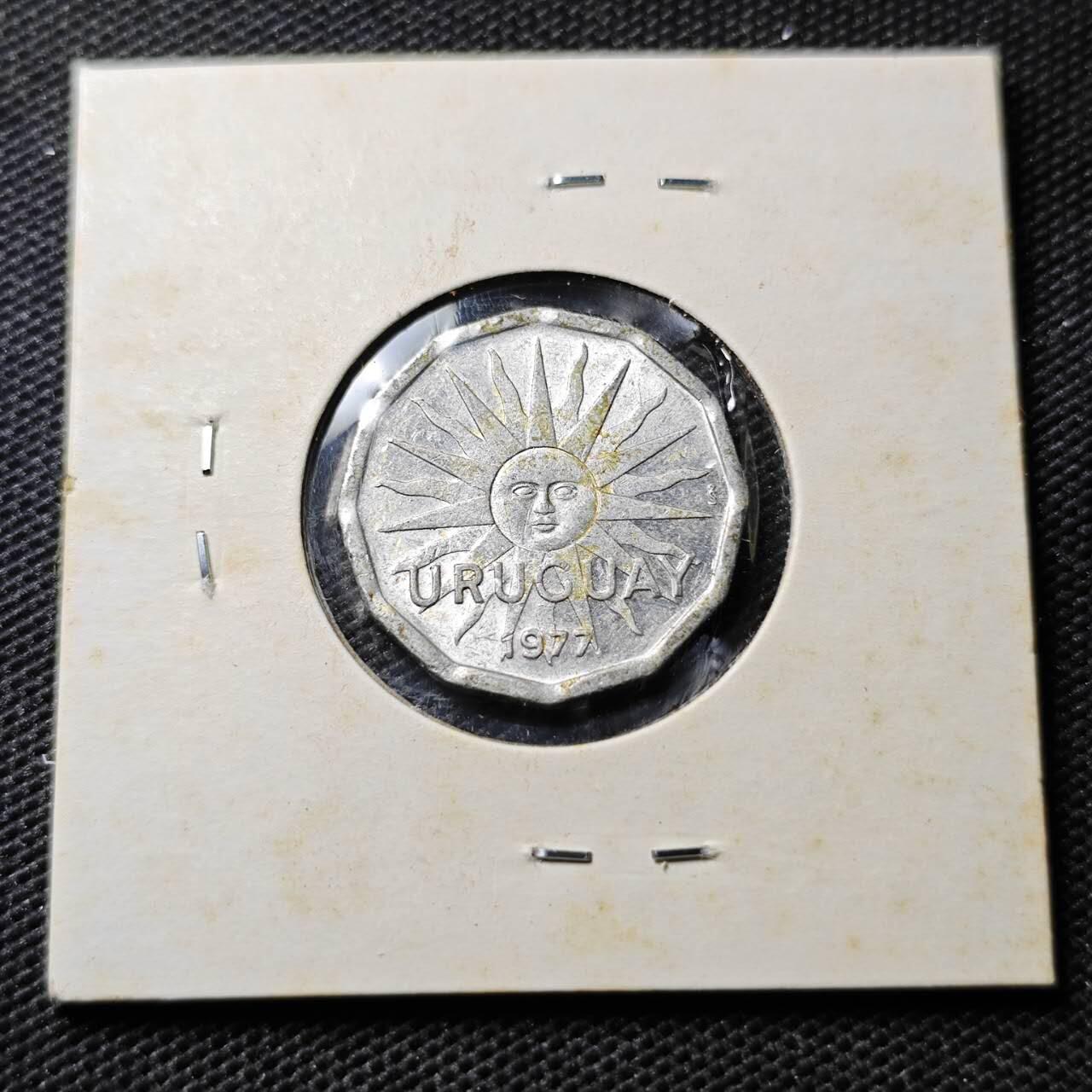 KK钱币收藏小铺 第347场 2月预留时间 周末发货 1977乌拉圭2分 