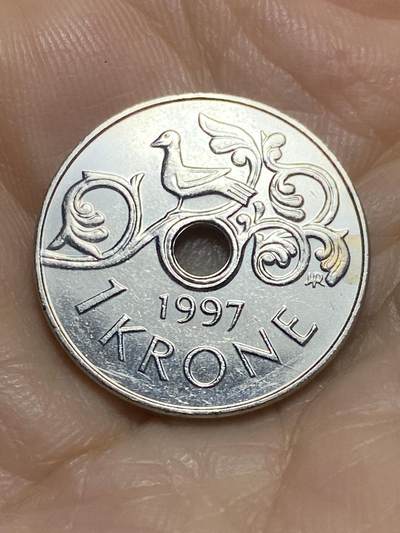 2025年第九十五场(总第一百二十一场）外国好品散币(免佣金) - 挪威🇳🇴1997年1克朗(哈拉尔五世时期，首发年)