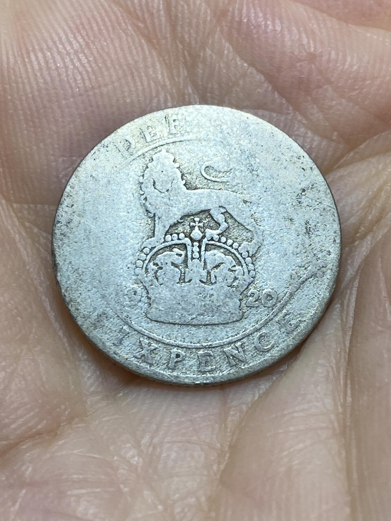 2025年第九十五场(总第一百二十一场）外国好品散币(免佣金) 英国🇬🇧1920年6便士银币(乔治五世第一版关门年，925银)