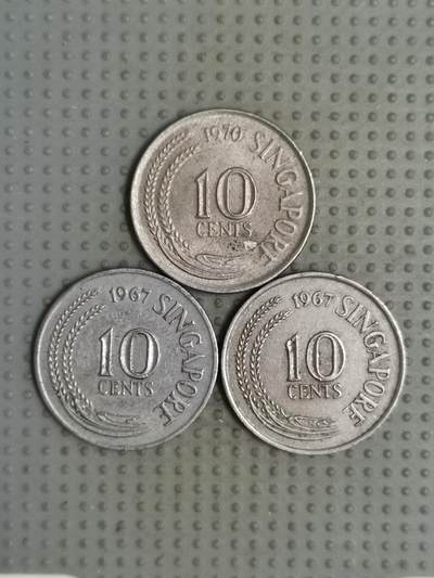 2025年第87场各国散币拍卖（总第87场） - 新加坡10分3枚