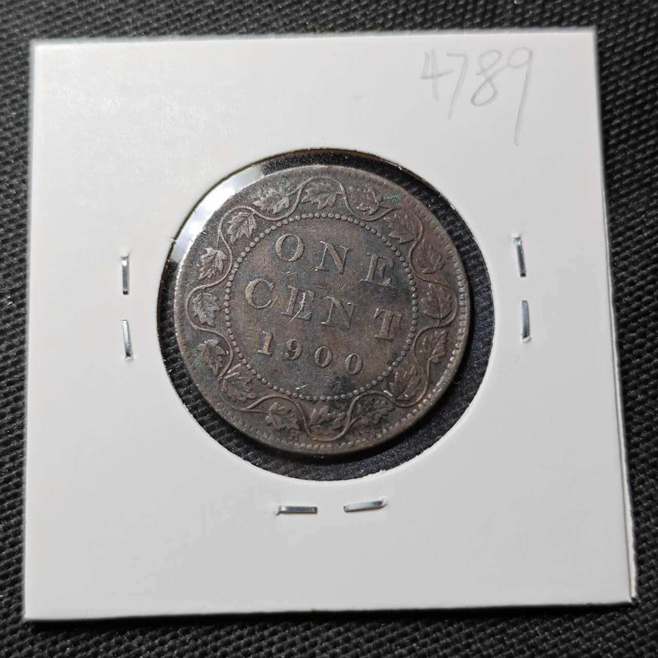 KK钱币收藏小铺 第347场 2月预留时间 周末发货  1900加拿大1分铜币