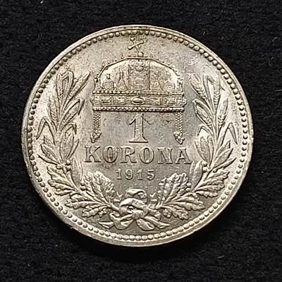 【全场包邮】纯粹捡漏拍462场 - 匈牙利1915年弗朗兹约瑟夫1科罗娜银币