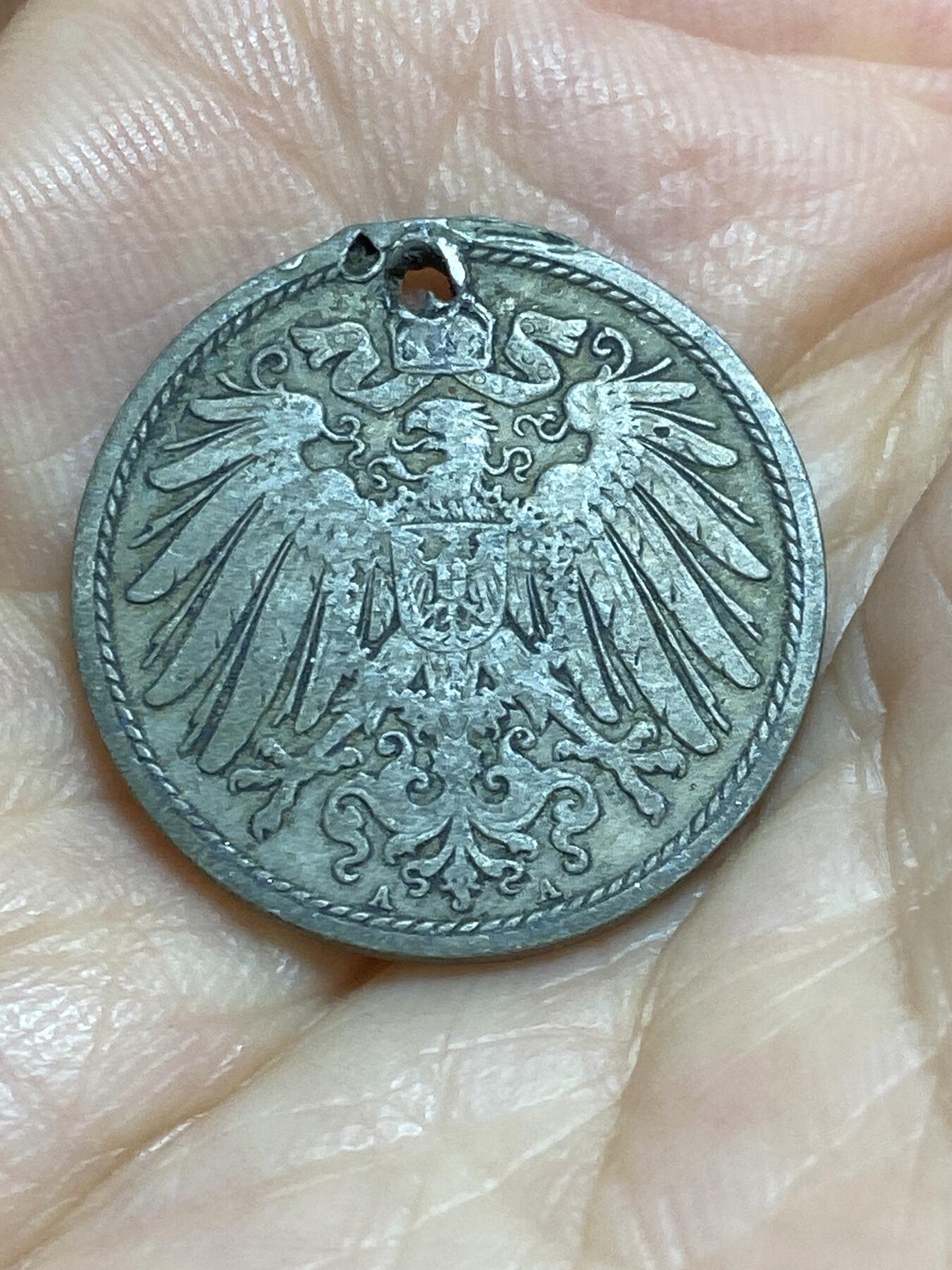 2025年第九十五场(总第一百二十一场）外国好品散币(免佣金) 打孔–德意志帝国1901年10芬尼(威廉二世时期，A标柏林造)