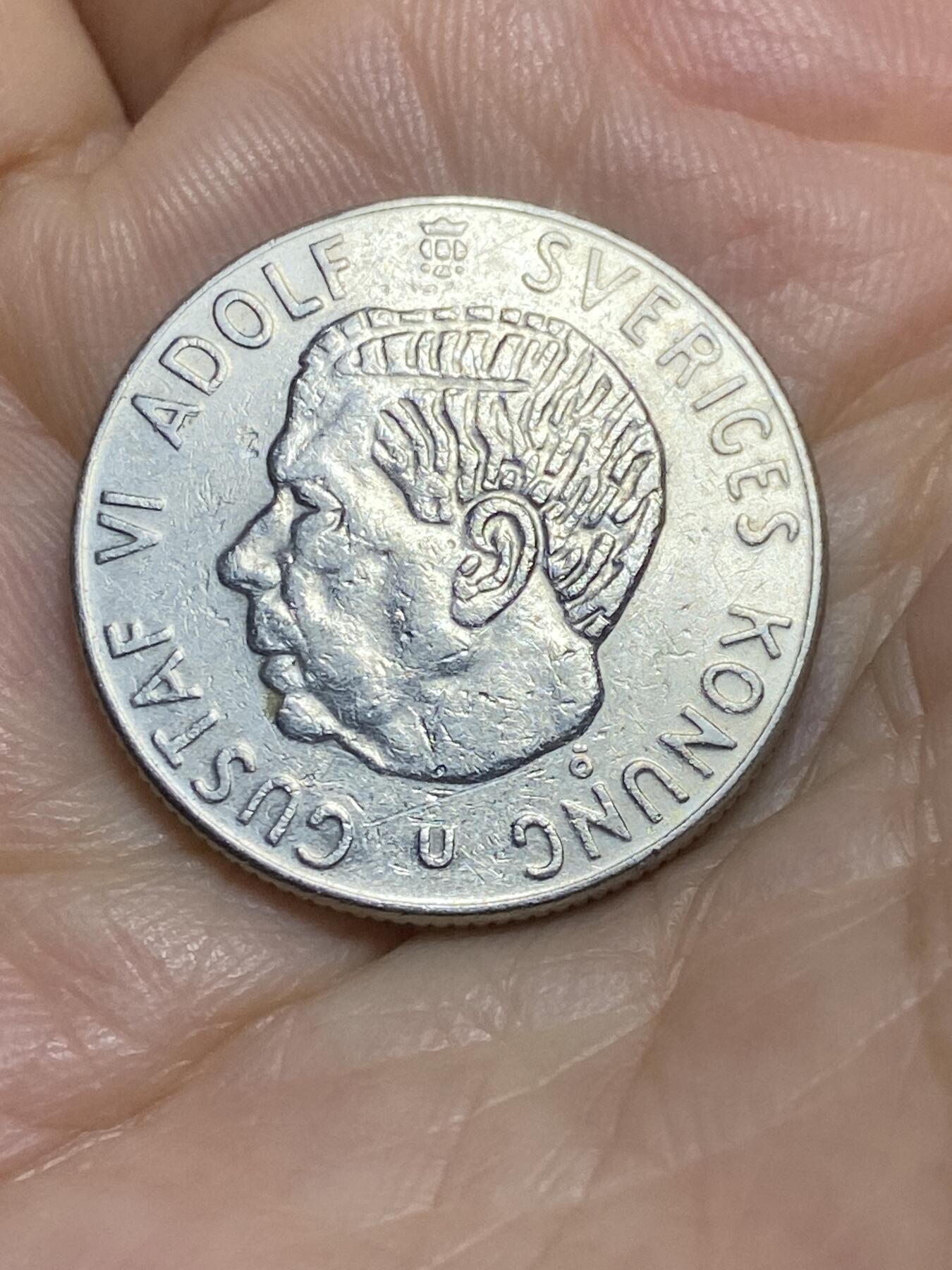 2025年第九十五场(总第一百二十一场）外国好品散币(免佣金) 瑞典🇸🇪1973年1克朗(古斯塔夫六世时期，U标，第二版关门年)