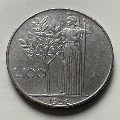 🌹外币初藏🌹🐯2025年第105场 周二无佣金特价场 - 意大利1956年100里拉