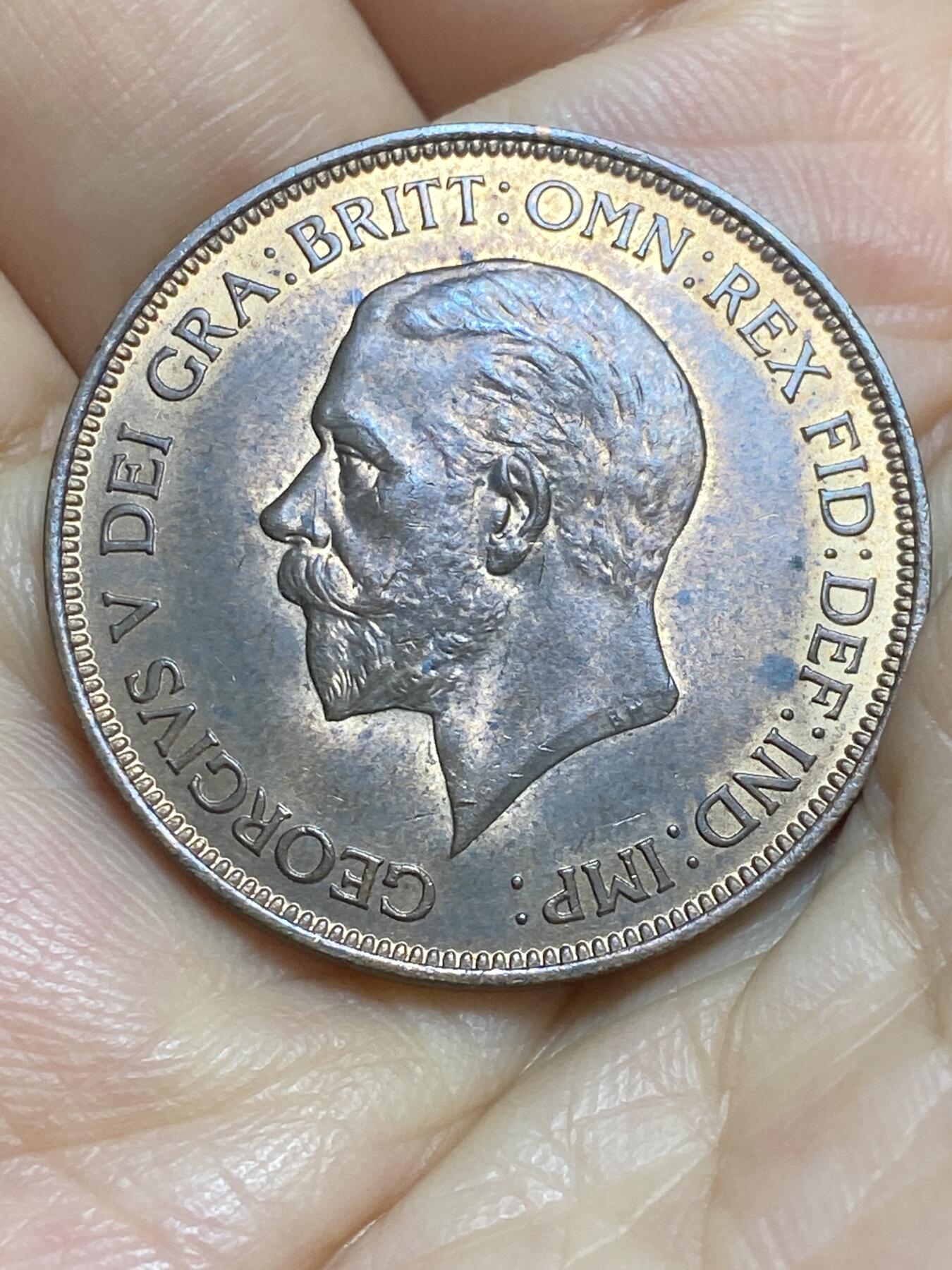 2025年第九十五场(总第一百二十一场）外国好品散币(免佣金) 带光好品–英国🇬🇧1936年1便士(乔治五世逝世年，第三版关门年)