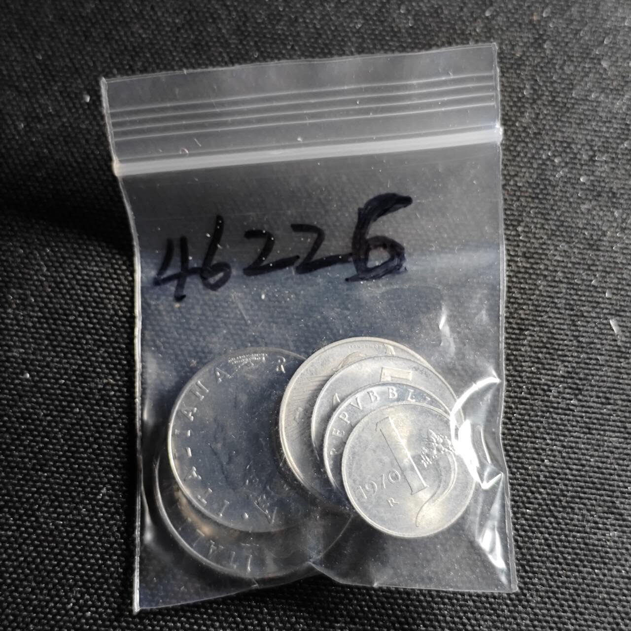 KK钱币收藏小铺 第346场 2月预留时间 周末发货  1970意大利大小面值清年一套