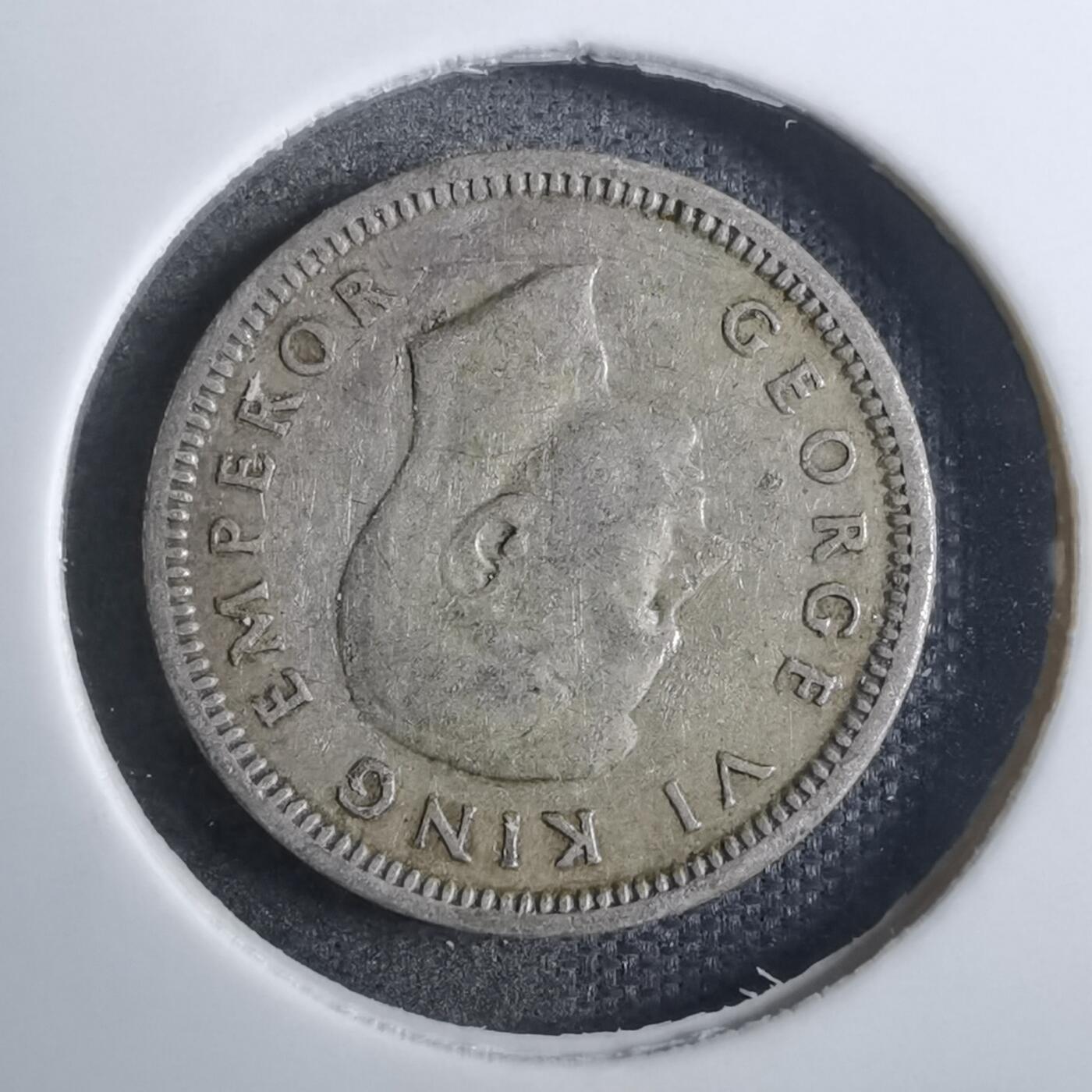 沼泽如烟--第848场 新西兰1939年3便士银币