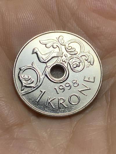 2025年第九十五场(总第一百二十一场）外国好品散币(免佣金) - 好品–挪威🇳🇴1998年1克朗(哈拉尔五世时期)