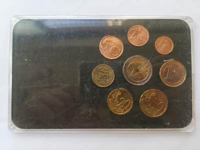 巨藏钱币首秀-古今中外钱币套装专场 希腊2004年欧元硬币8枚套-官版-外壳有微裂