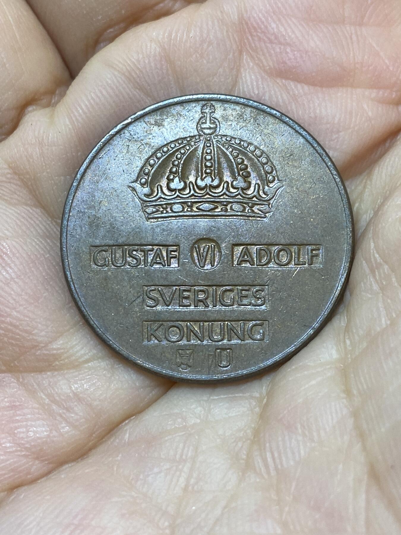 2025年第九十六场(总第一百二十二场）外国好品散币(免佣金) 瑞典🇸🇪1969年5欧尔(古斯塔夫六世时期，第一版后期U标)