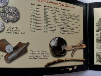 巨藏钱币首秀-古今中外钱币套装专场 爱尔兰2004年欧元硬币8枚套-官版原册