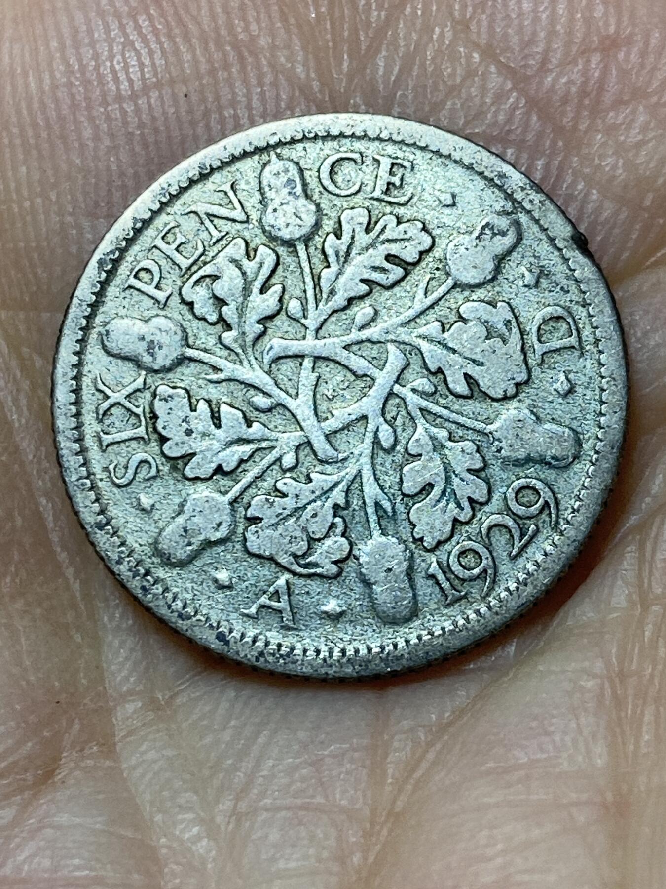 2025年第九十六场(总第一百二十二场）外国好品散币(免佣金) 英国🇬🇧1929年6便士银币(乔治五世第五版，500银)