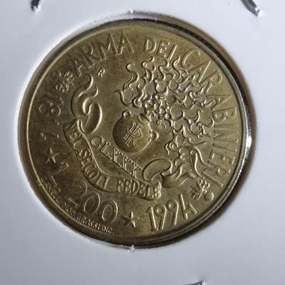 沼泽如烟--第849场 - 意大利1994年200里拉纪念币