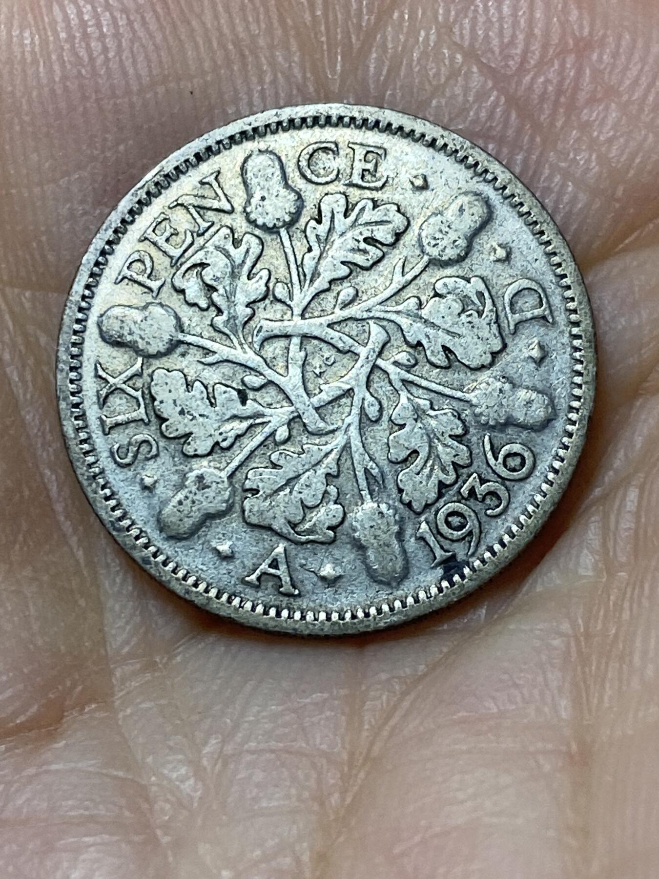 2025年第九十六场(总第一百二十二场）外国好品散币(免佣金) 英国🇬🇧1936年6便士银币(乔治五世逝世年，第五版关门年，500银)
