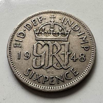 🌹外币初藏🌹🐯2025年第106场  每周二四六晚8️⃣点 接代拍 - 英国1948年六便士