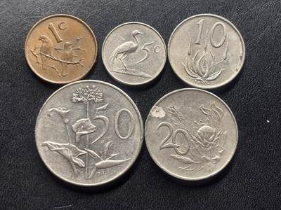 邮泉阁限时拍卖第二十六场 各国硬币专场（硬币在国外） - 南非6枚荷兰文