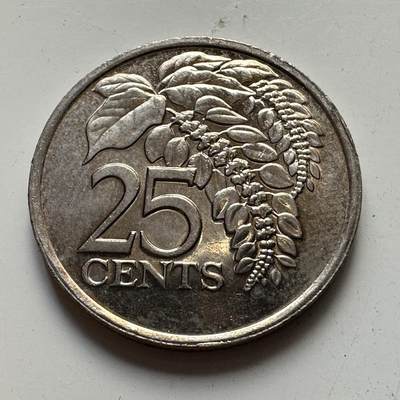🌹外币初藏🌹🐯2025年第106场  每周二四六晚8️⃣点 接代拍 - 特立尼达和多巴哥1984年25分