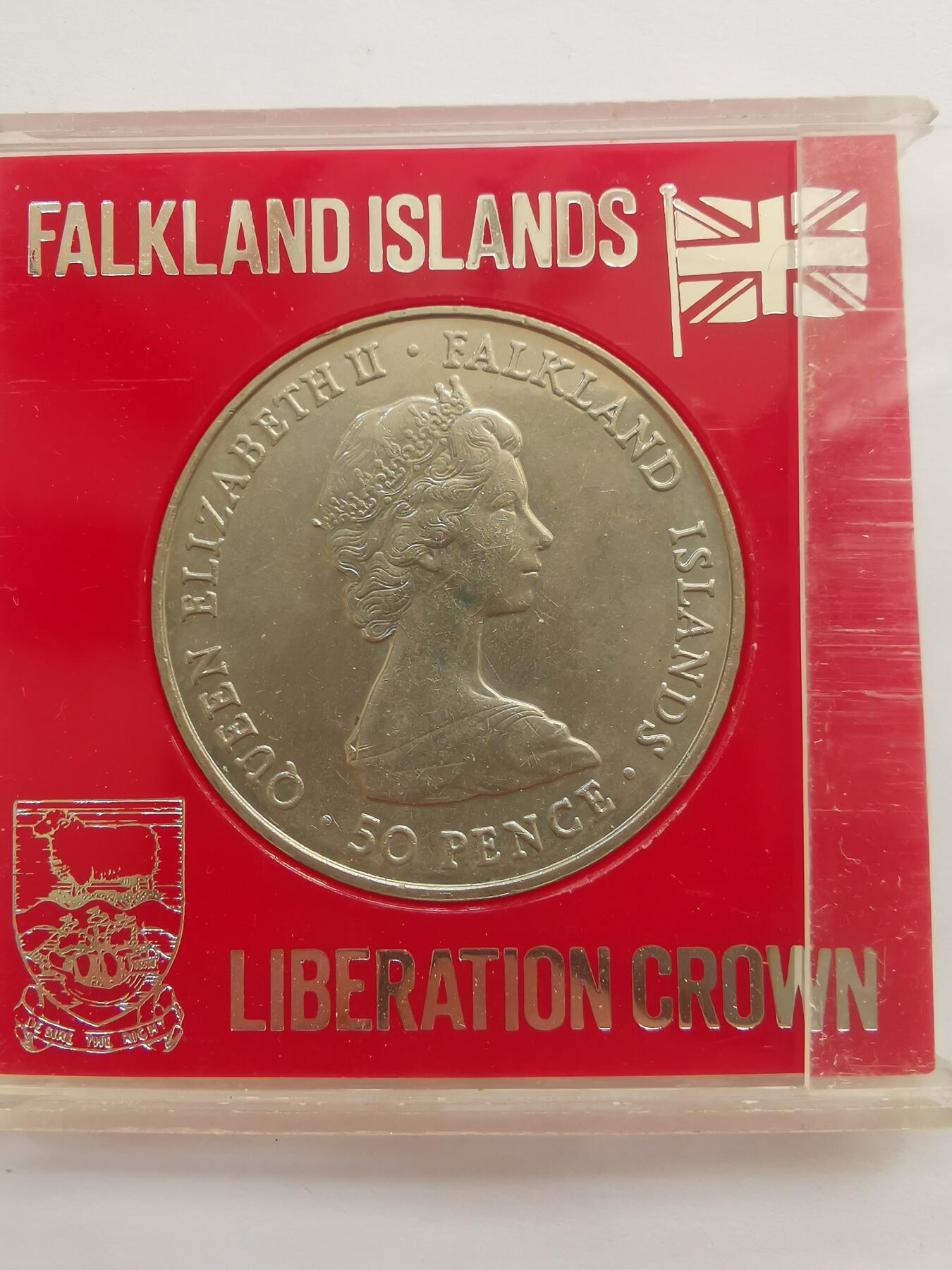 巨藏钱币首秀-古今中外钱币套装专场 英属福克兰岛1982年50便士镍币