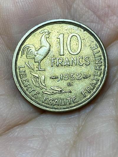 2025年第九十六场(总第一百二十二场）外国好品散币(免佣金) - 法兰西第三共和国1952年10法郎