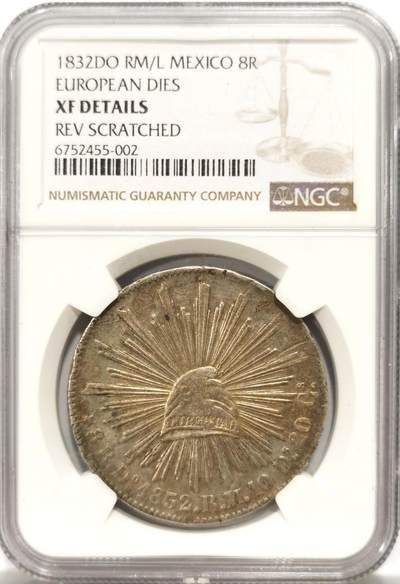 博洋堂“良辰美钰”中秋国庆双节精品专场暨第141期（全场包邮） - NGC XF 墨西哥鹰洋1832年DO RM版，欧洲鹰型大热门品种，细节到位收藏必备