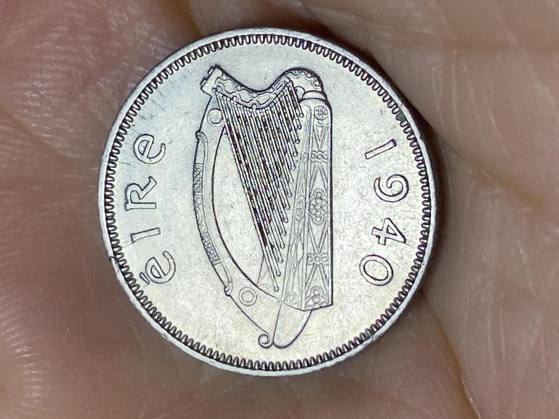 2025年第九十六场(总第一百二十二场）外国好品散币(免佣金) 爱尔兰🇮🇪1940年6便士(共和国时期第一套第一版，关门年仅发行2年)