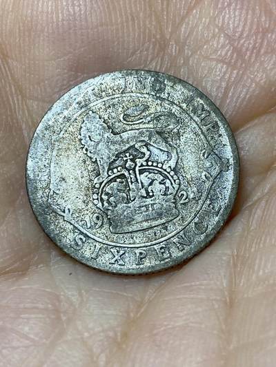 2025年第九十六场(总第一百二十二场）外国好品散币(免佣金) - 英国🇬🇧1924年6便士银币(乔治五世第二版窄边，500银)