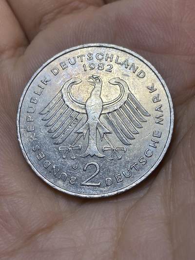 2025年第九十六场(总第一百二十二场）外国好品散币(免佣金) - 德国🇩🇪1982年2马克(J标，汉堡造)