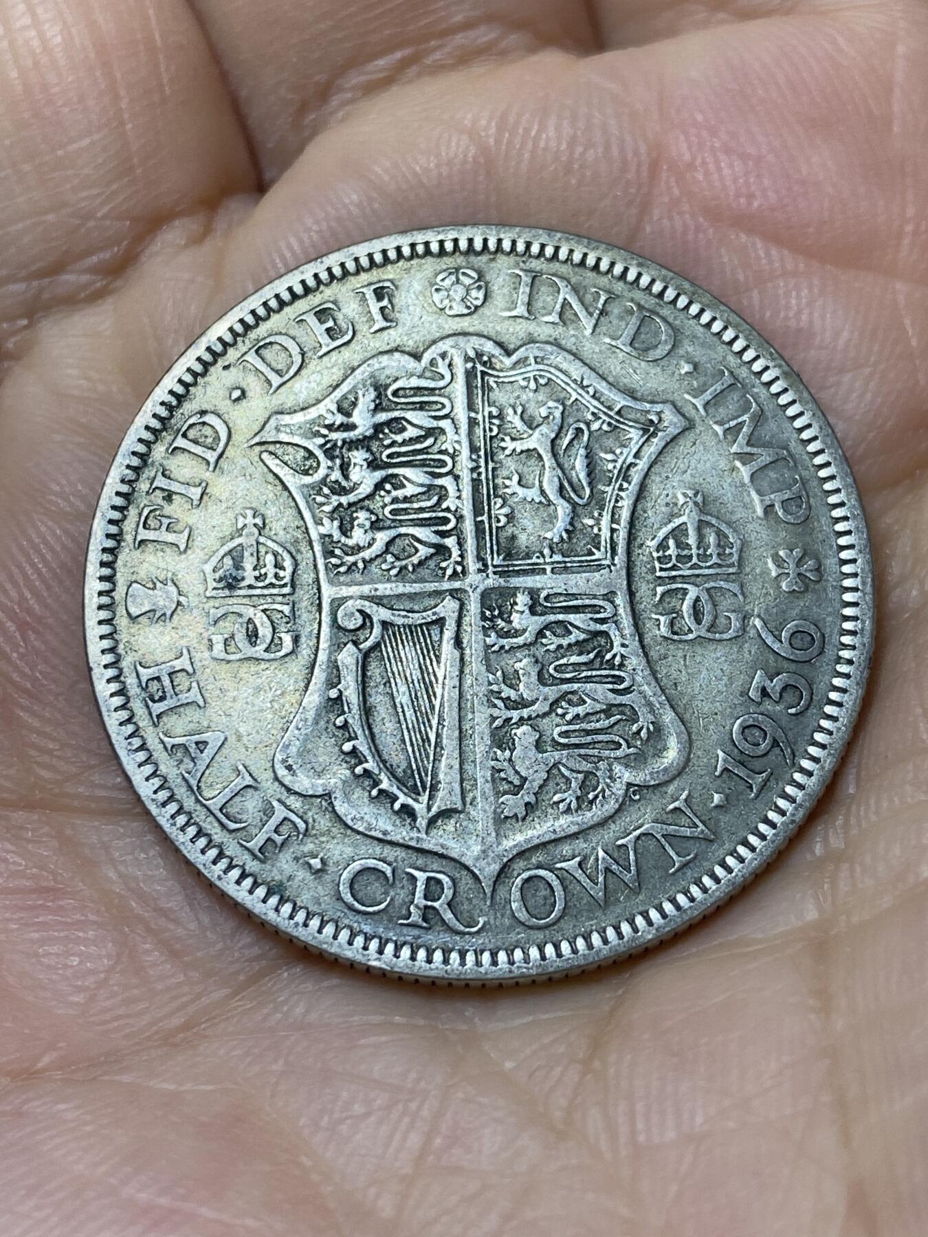 2025年第九十六场(总第一百二十二场）外国好品散币(免佣金) 英国🇬🇧1936年半克朗银币(乔治五世逝世年，第五版关门年，500银)