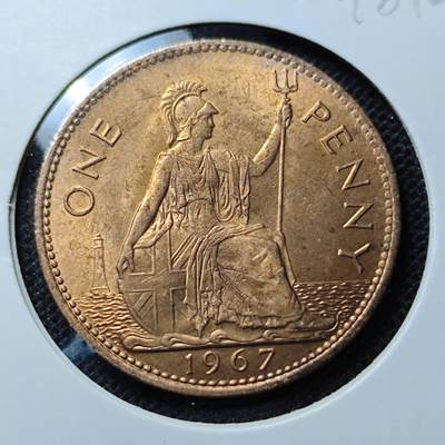 KK钱币收藏小铺 第348场 2月预留时间 周末发货 -  1967英国1便士铜币