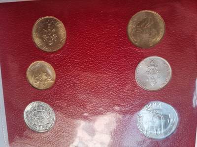 巨藏钱币首秀-古今中外钱币套装专场 梵蒂冈硬币6枚套